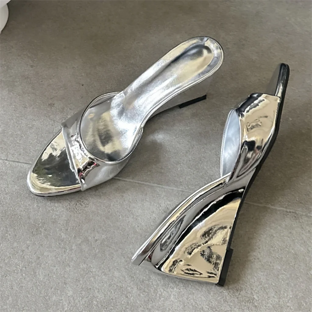 Aneikeh Comfortable Wedge Heel Slide Sandals Women Non-slip