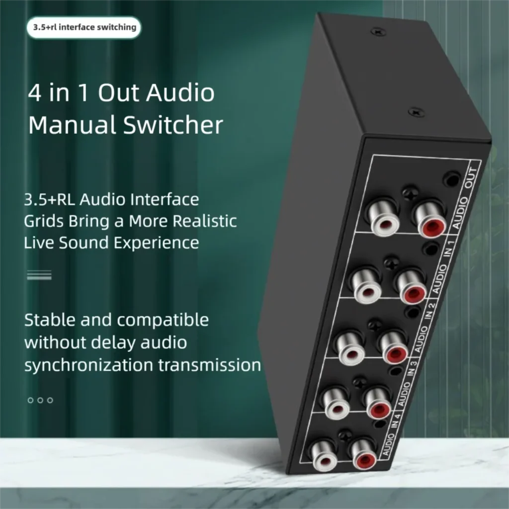 Audio Switcher 4 1 RCA AUX Stereo Audio