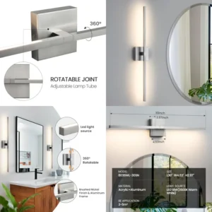 Bathroom Vanity Light Fixtures – Dimmable Bathroom Lights