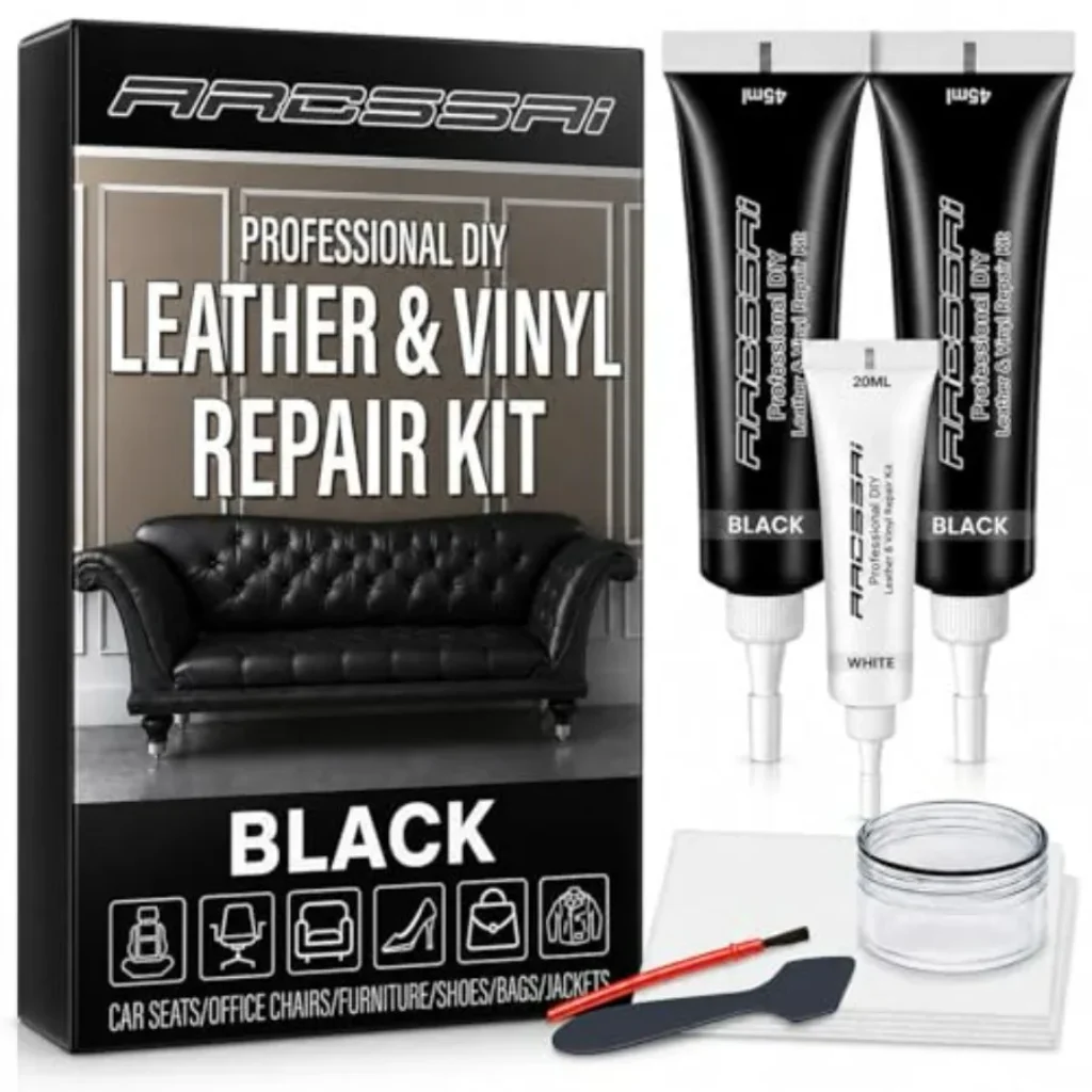 Black Leather Vinyl Repair Kit, Sofa, Jacket, Car