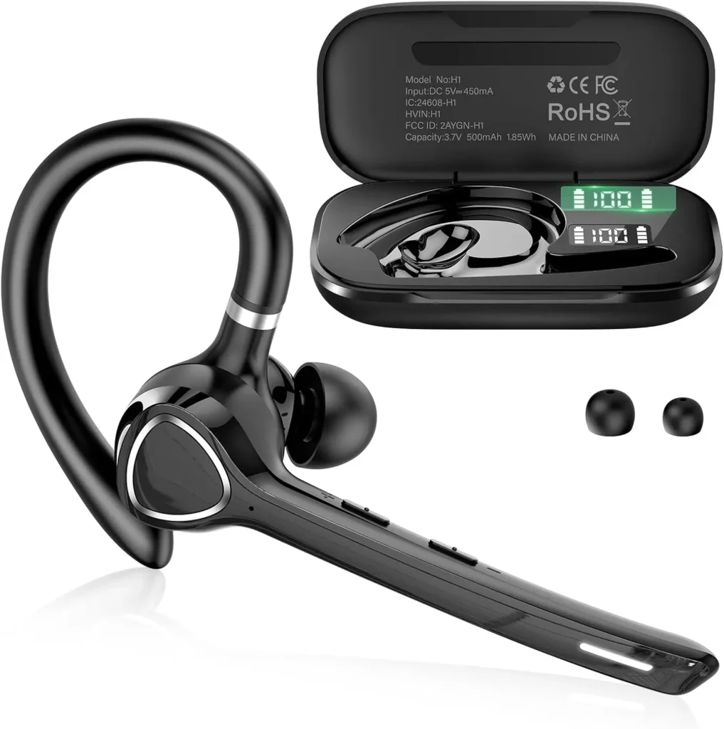 Bluetooth Headset APTX HD, CVC 8.0/ENC Dual Mic,