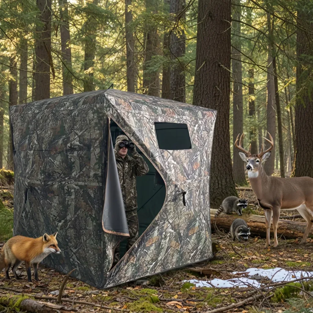 Camouflage Pop-Up Hunting Blind Easy Setup Ground Shelter