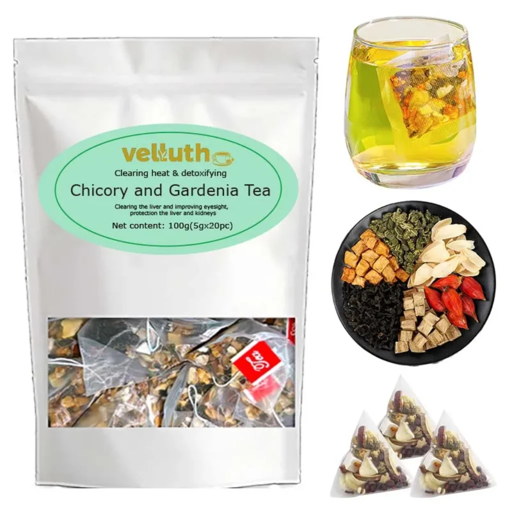 Chicory Gardenia tea, rich antioxidants, enhances immunity, caffeine