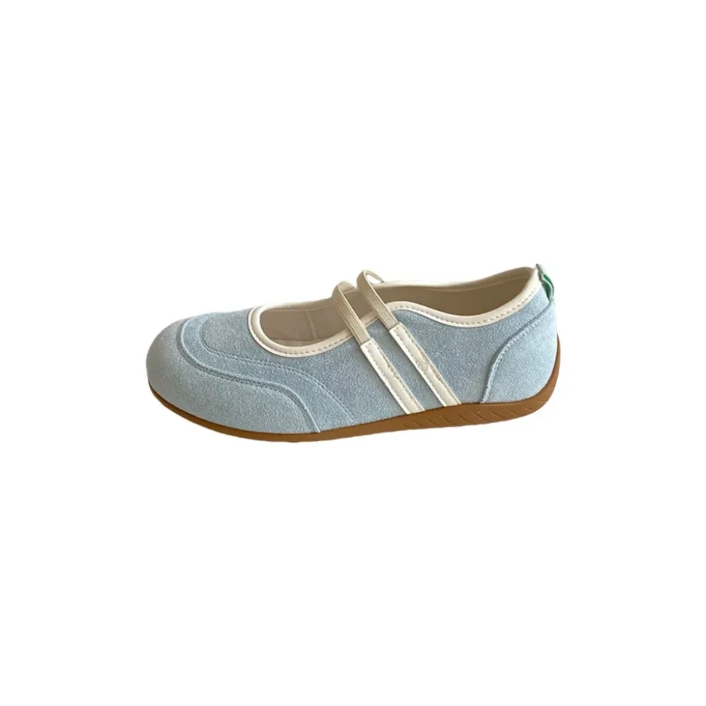 Color Blocking Mary Jane Shoes Anti-slip Streetwear Ballerina