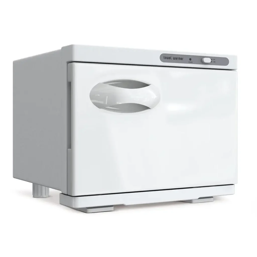 Compact 8L White Towel Warmer Cabinet Spa, Beauty