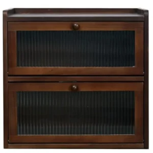Double 2 Layer Large Bread Box Kitchen Counter,