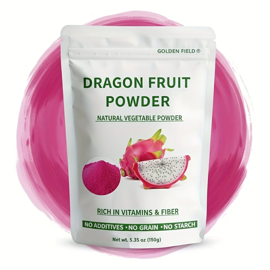 Dragon Fruit Powder 5.3 Ounce, Pink Fruit Smoothies,