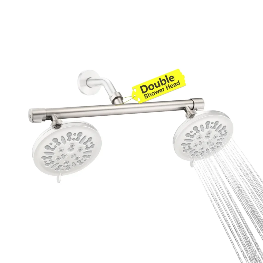 Dual Shower Head Adapter Shut-Off Valve G1/2 Splitter