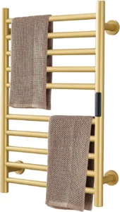 Electric Towel Warmer Rack 10 Bars Built-in Timer
