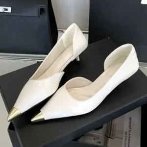 Elegant Pointed Toe Kitten Heel Pumps Women Fashion