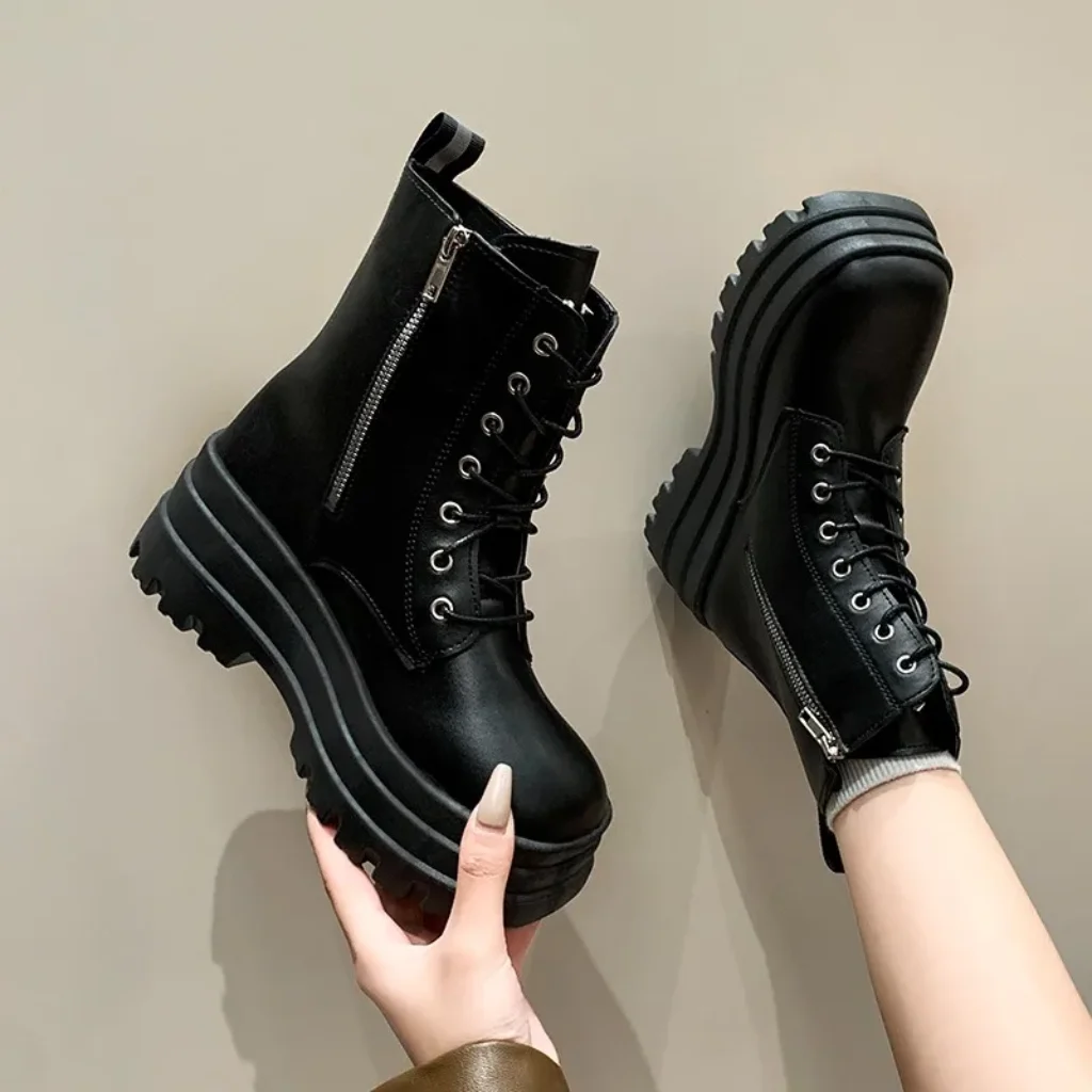 Fall/Winter Side Zip Platform Single Boots Women’s Fashion