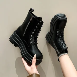 Fall/Winter Side Zip Platform Single Boots Women’s Fashion