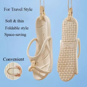 Foldable Travel Slippers Unisex EVA Flip Flops Hotel