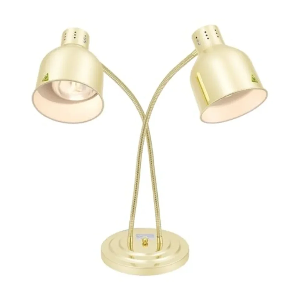 Food Heating Lamp Buffet Catering Kitchen, Gold Aluminum