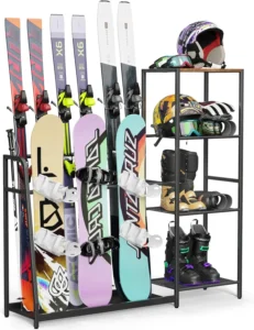 Freestanding Snowboard Rack – Holds 4 Skis, 3