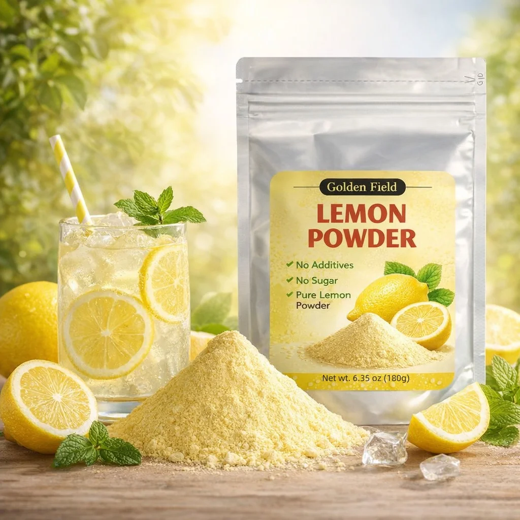 Freeze Dried Lemon Powder, Fruit Powder, Pure, Additive-Free,