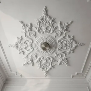 French-Design Ceiling Medallion Scrollwork Floral Ceiling Panel Embossed