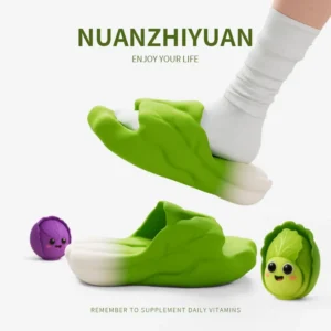 Funny Cabbage Indoor Casual Soft-Soled Household Thick-Tread Bathroom