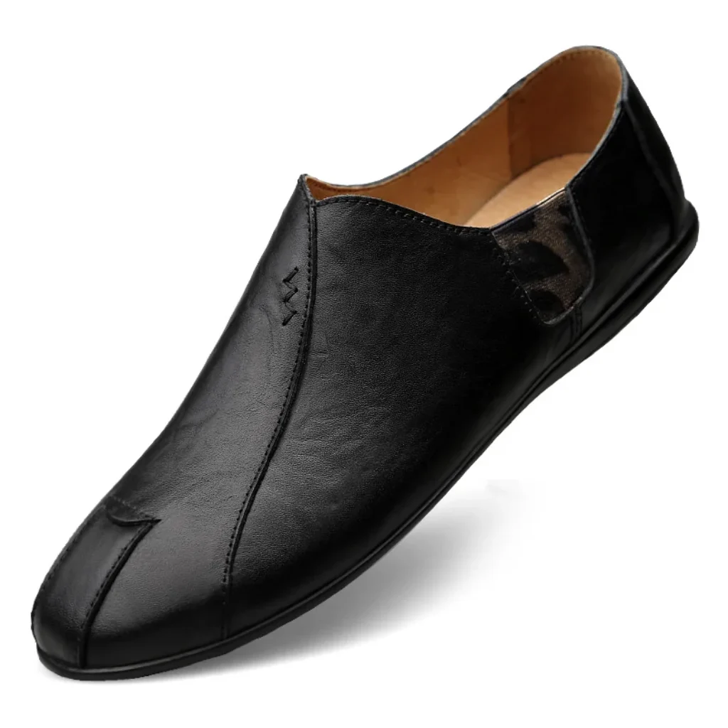 Genuine Leather Men Casual Shoes Luxury Brand Soft