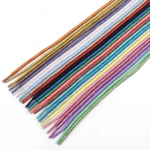 Glitter Colorful Shoelaces Round Shoelace Trendy Bright Sneakers