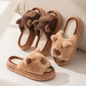 Hemp Cartoon Women’s Slippers Home Flats Casual Spring