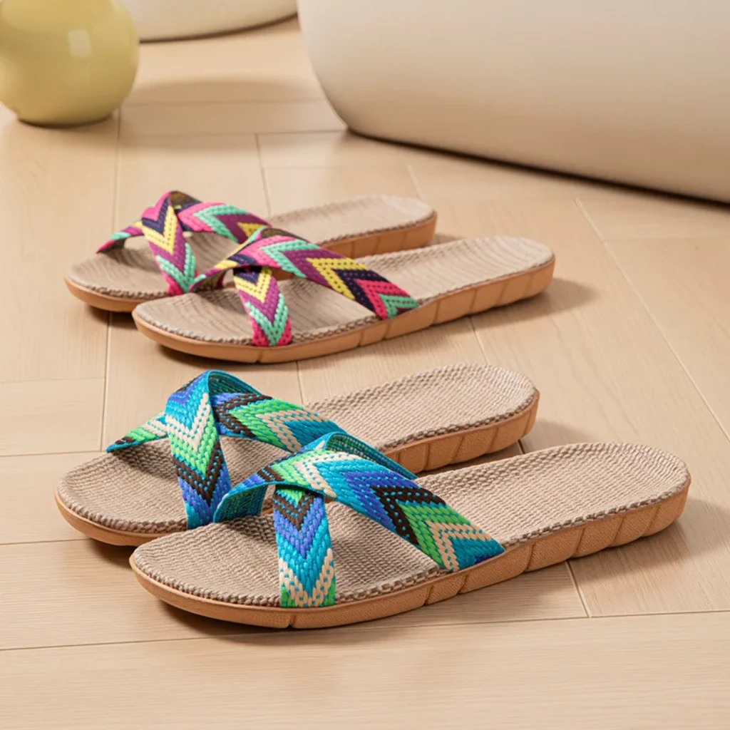 Hemp Women’s Slippers Home Summer Designer Woman Shoes