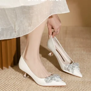 High Heels 2025 Summer Temperament Pointed Toe Shallow