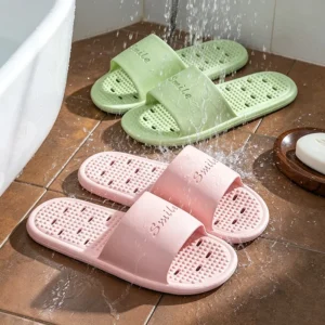 Hollow Out Quick Dry Bathroom Shower Slippers Women