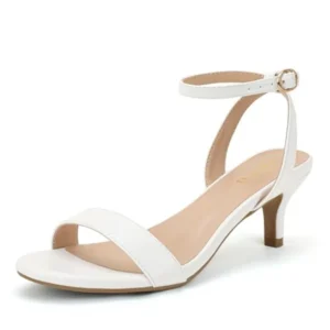 IN2 Kitten Heels Women Low Open Toe Ankle