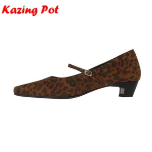 Krazing Pot Sheep Skin Suede Ins Square Toe