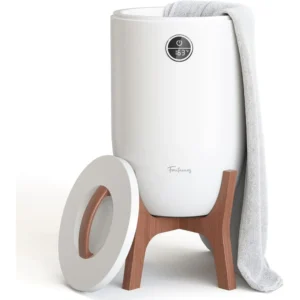 Large Heated Towel Warmer Auto Shut-Off, Holds Oversized