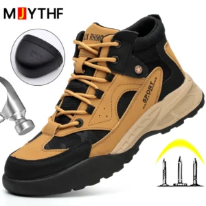 Large size 49 Safety Shoes Men Anti-smash Anti