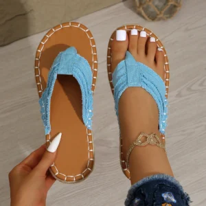 Large Size Women Slippers Fashionable Flat Bottom Slippers