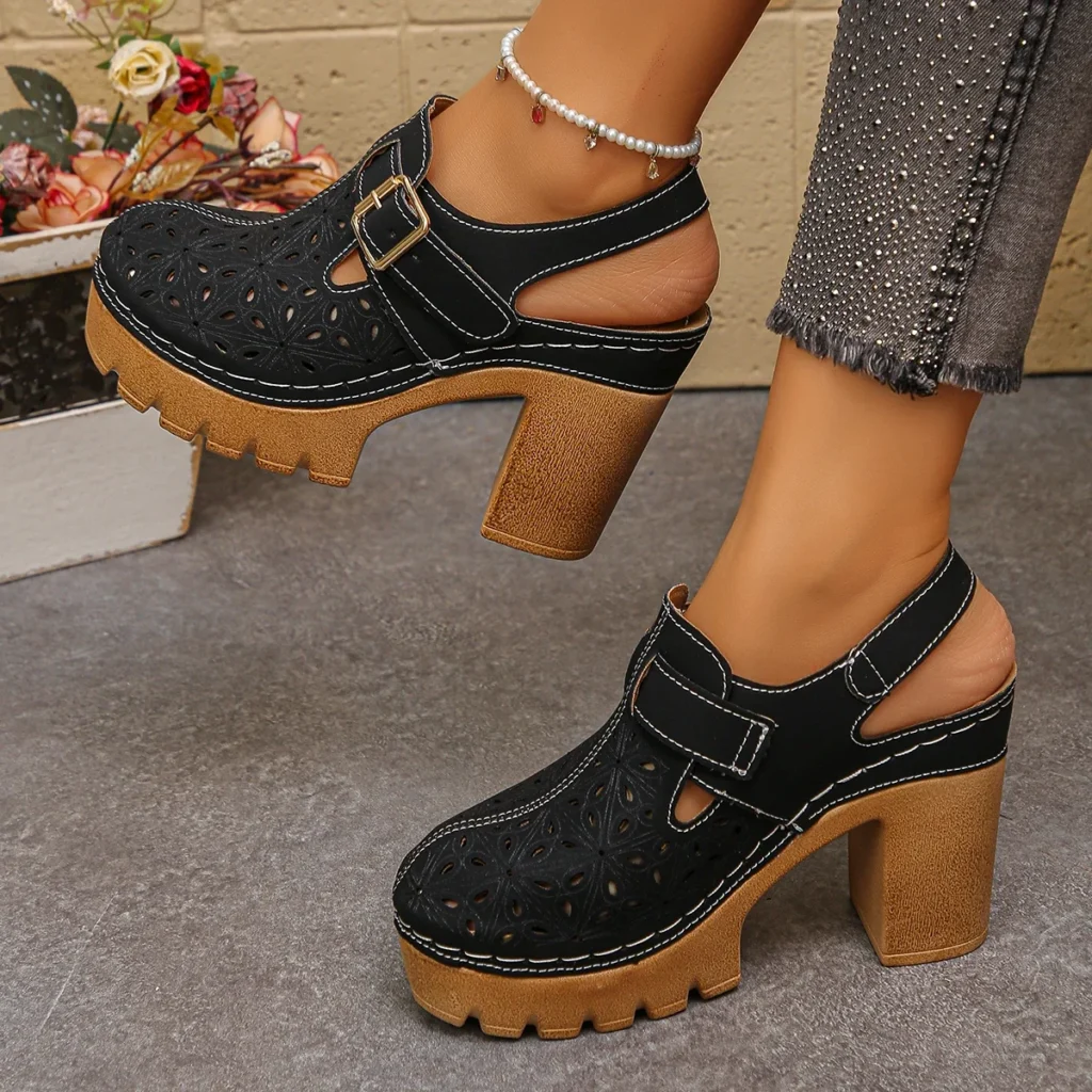 Large Size Women’s Thick Heel Sandals Summer Roman