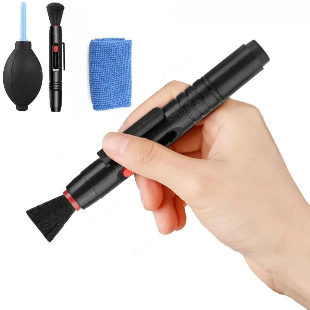 Lens Cleaning Pen Soft Brush Double-Sided Carbon Head