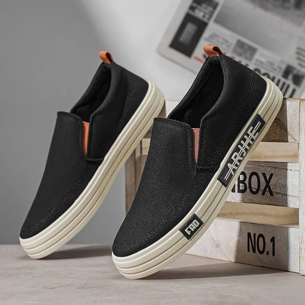 Loafers Men Lightweight Men’s Canvas Shoes Comfortable Low-cut