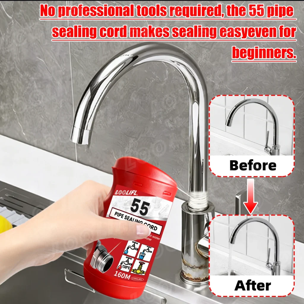LOOLI80M-160MI-55 Magic Rope Pipe Thread Sealer – Instant