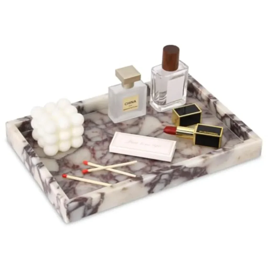 Marble Bathroom Vanity Tray, Natural Luxury Vanity Home