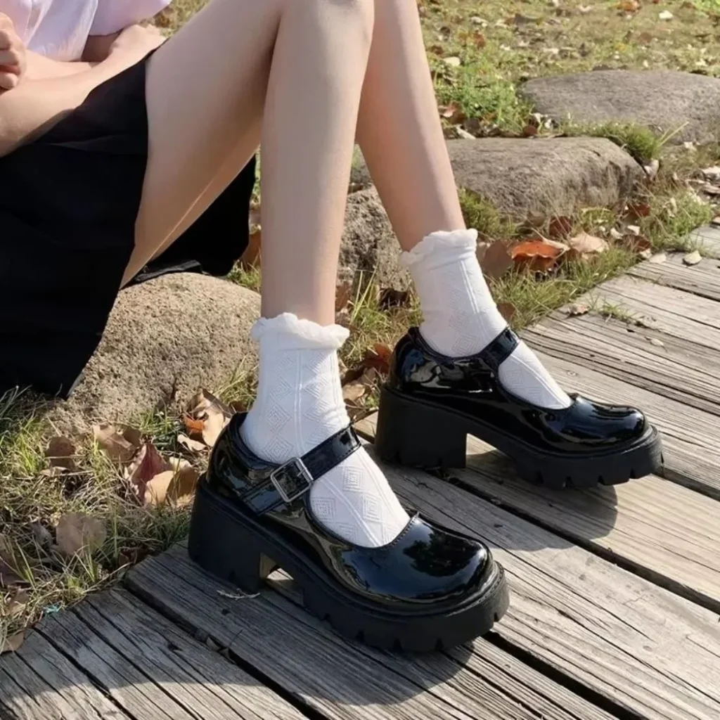 Mary Janes Lolita JK Leather Shoes PU Leather