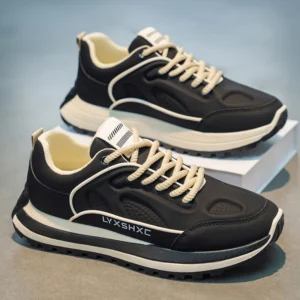 Men’s Casual Sneakers Spring, Thick-Soled Comfortable Low-Top Non-Slip