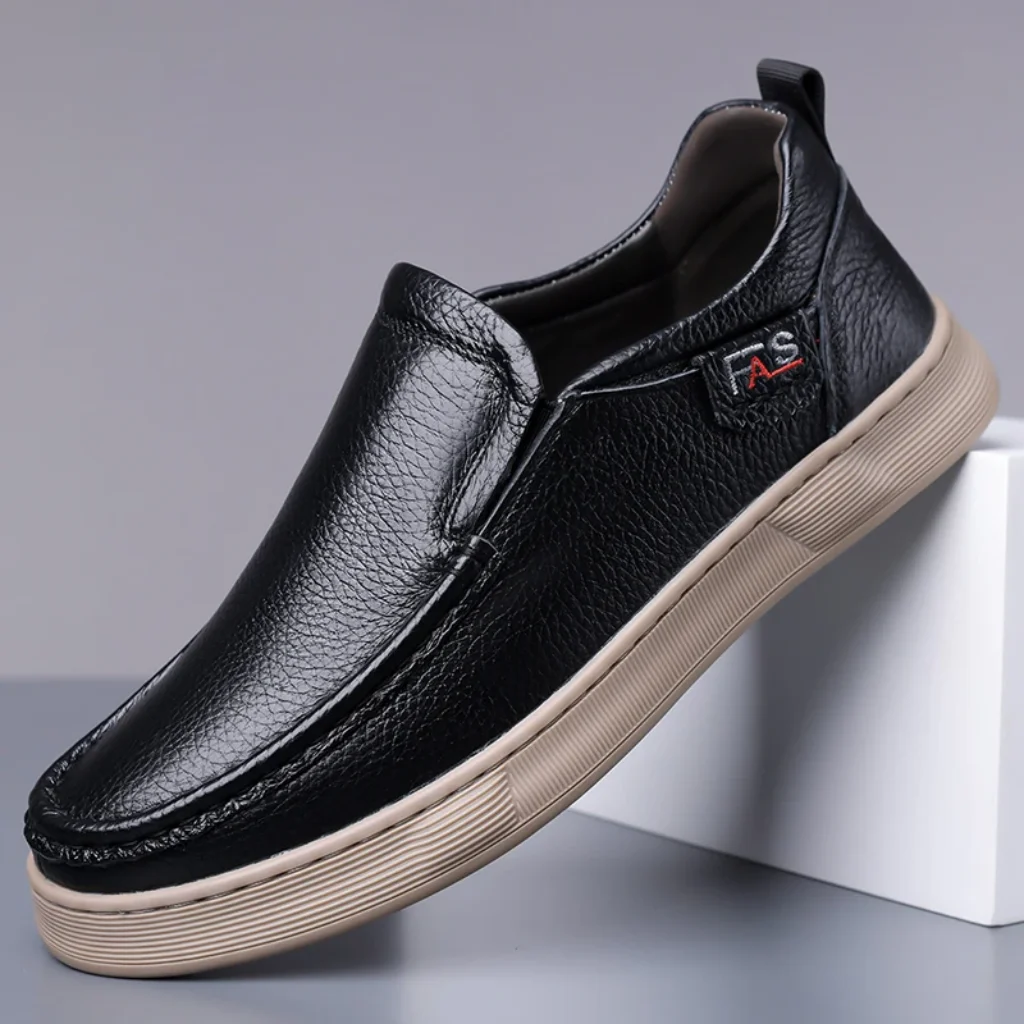 Men’s Top Layer Cowhide Leather Shoes Spring Summer