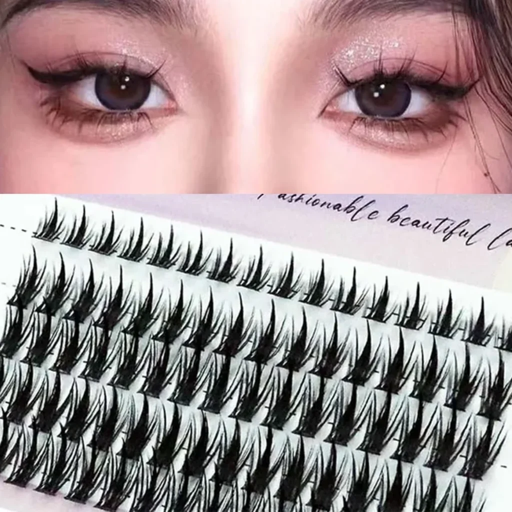 Mink eyelashes 1/box 80 bundle natural Russian 3D
