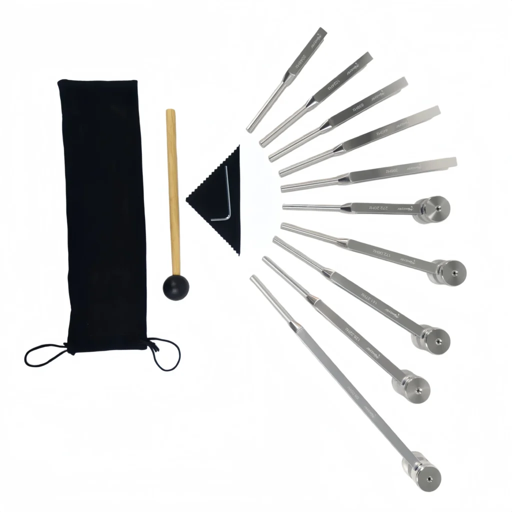Miwayer Tuning Forks 128/136.1/256/285/369/384/417/432/440/444/512/528/741/852/963/4096Hzr Heart Chakra Healing Beginner