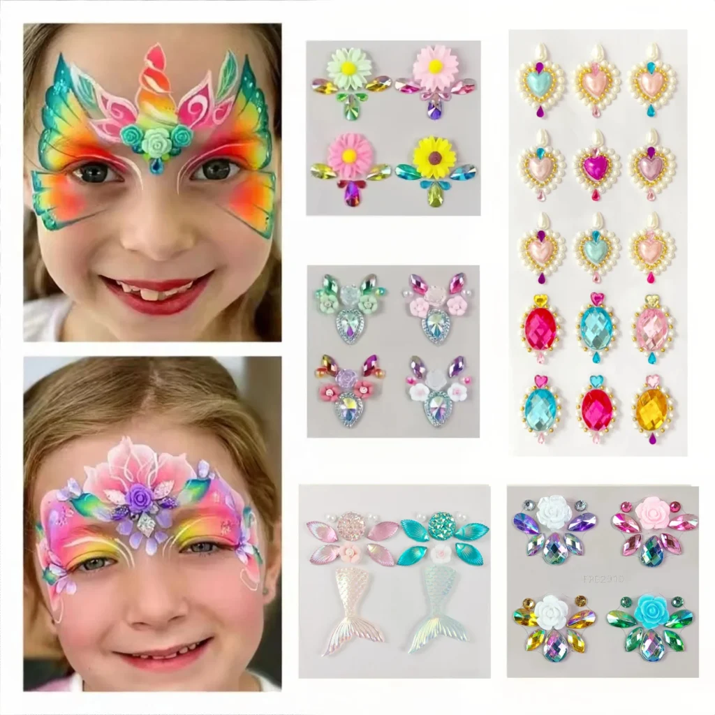 3D Rhinestones Face Festival Makeup Crystals Stickers Face