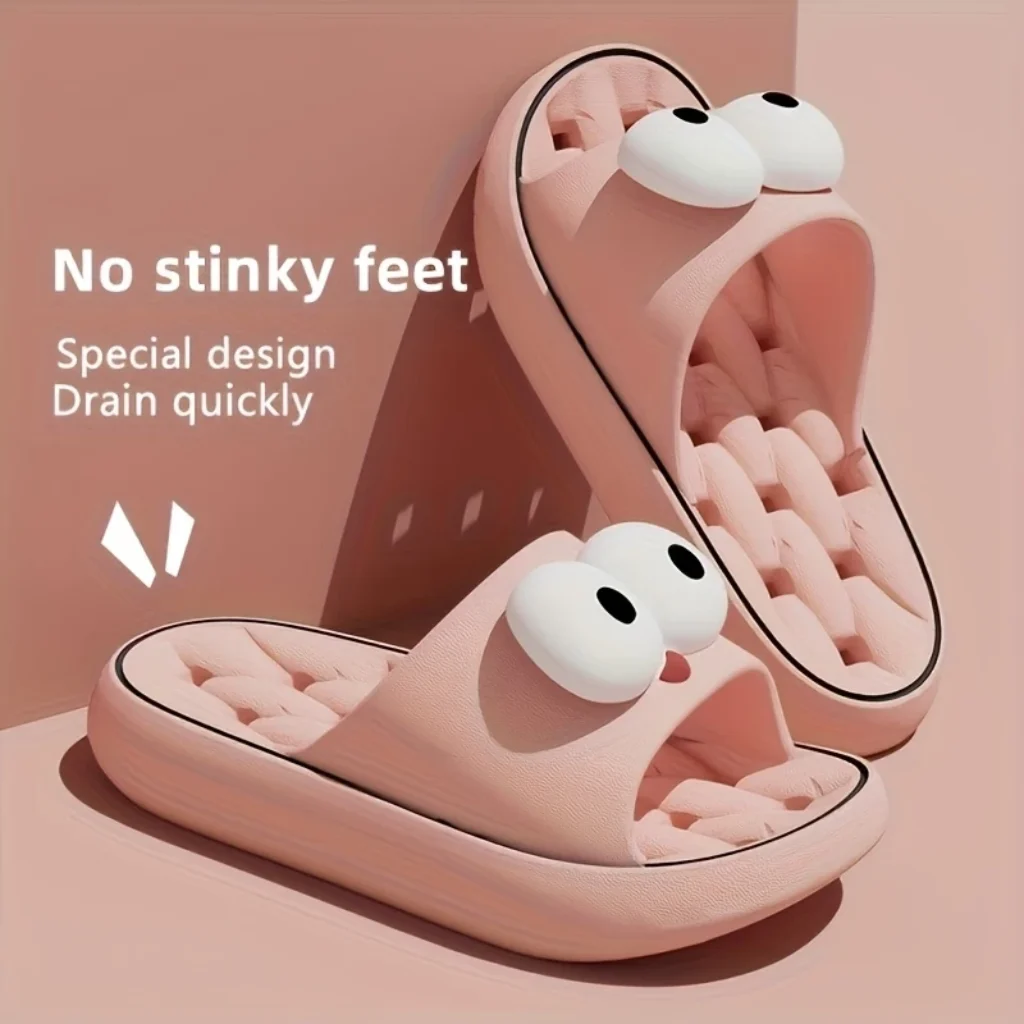 Large-Eyed Flip Flops Women Summer Outdoor Thick Sole