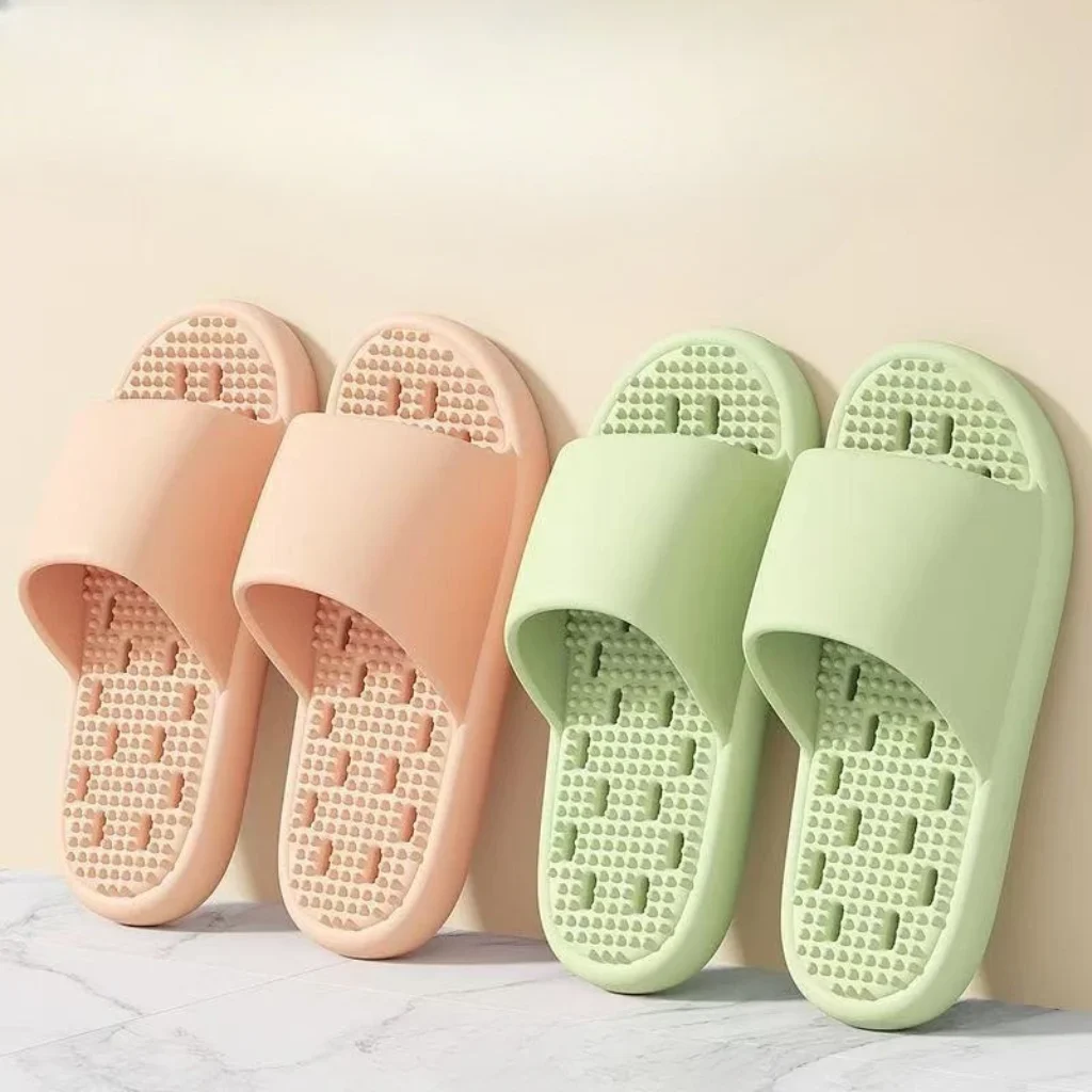 Quiet EVA Bathroom Slippers Men Women Breathable Non-Slip