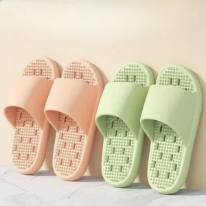 Quiet EVA Bathroom Slippers Men Women Breathable Non-Slip