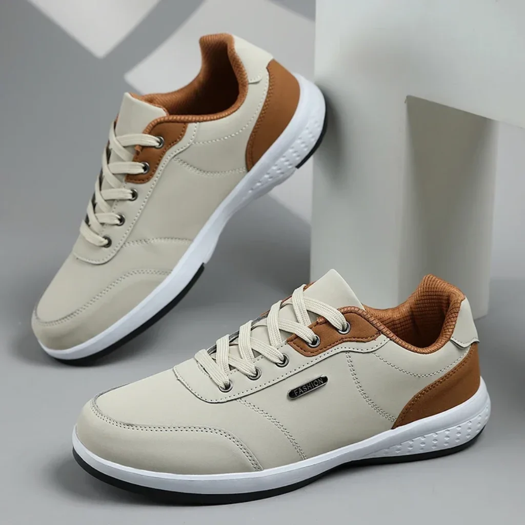 Running Shoes Men Leather Waterproof Athletic Sneakers Men