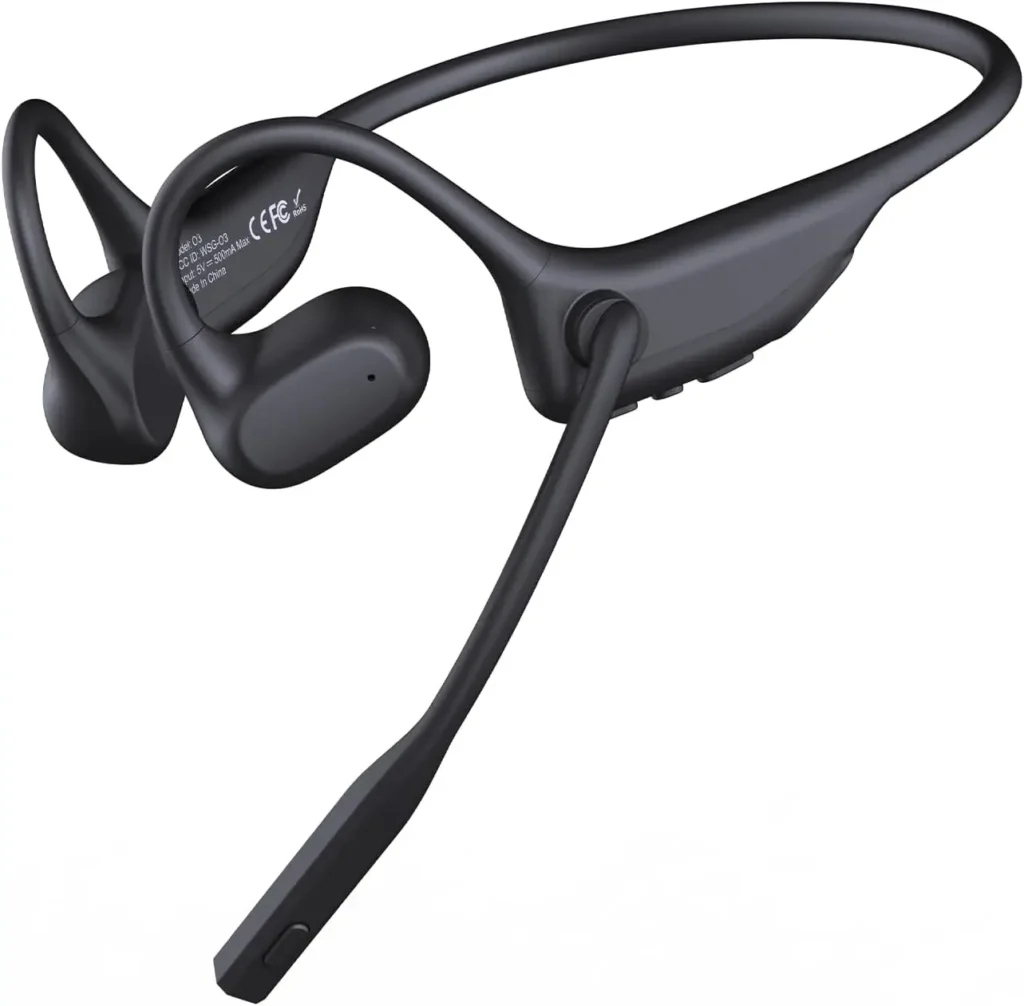 Open Ear Headphones AI Noise Cancellation Mic, Bluetooth