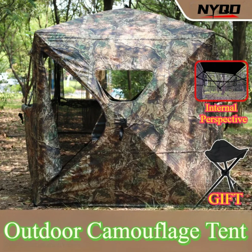 Outdoor 2-3 Person Automatic Camping Hunting Camouflage Tent